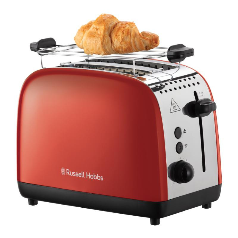 Toaster - Russell Hobbs Colours Plus 2S 2-Slot Extra-Wide Red