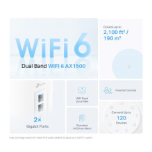 Access Point - TP-Link Deco X1500 Wi-Fi 6 1.5 Gbps 5000 sq. ft. Coverage 2-Pack