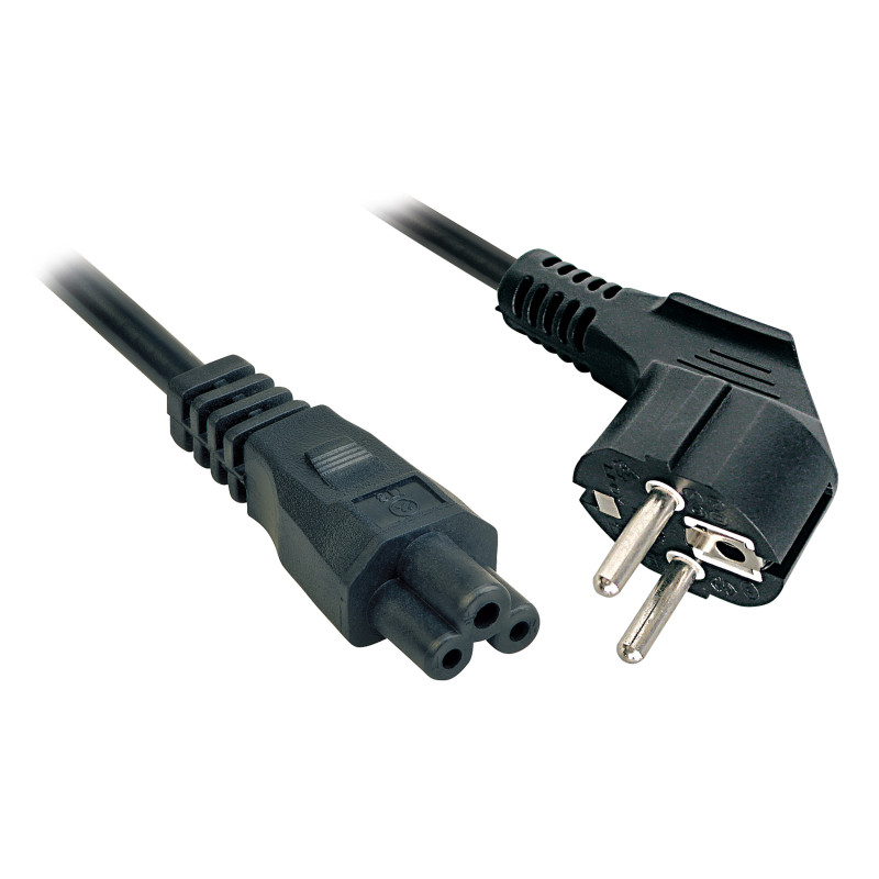Power Cord - LINDY Schuko to C5, 2.5A / 250V, 2 m, Black