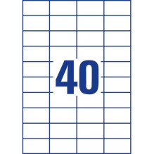 Label - Avery 3651 52.5x29.7mm A4 Glossy White 100 Sheets