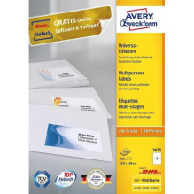 Label - Avery Zweckform 3655 210x148mm A4 100 Sheets