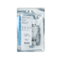 USB Port Blocker - SmartKeeper BL04PKGY 4 x USB B-Port Blockers with Lock Key Gray