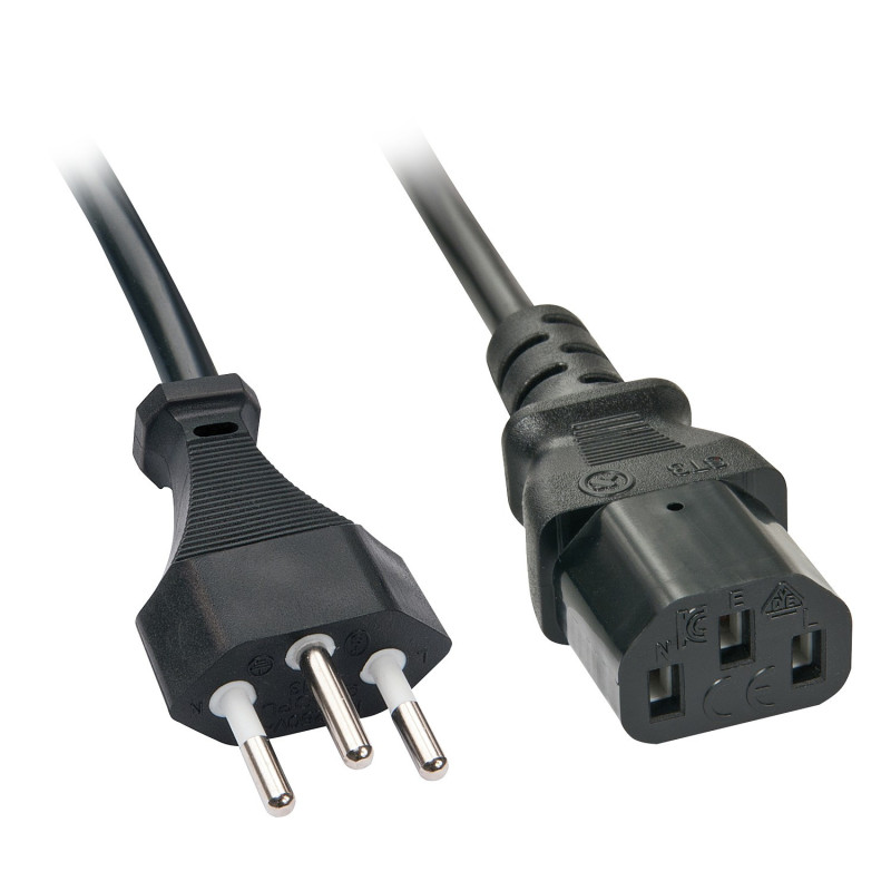 Power Cord - LINDY CH to C13 Power Cord, 0.7 m, Black