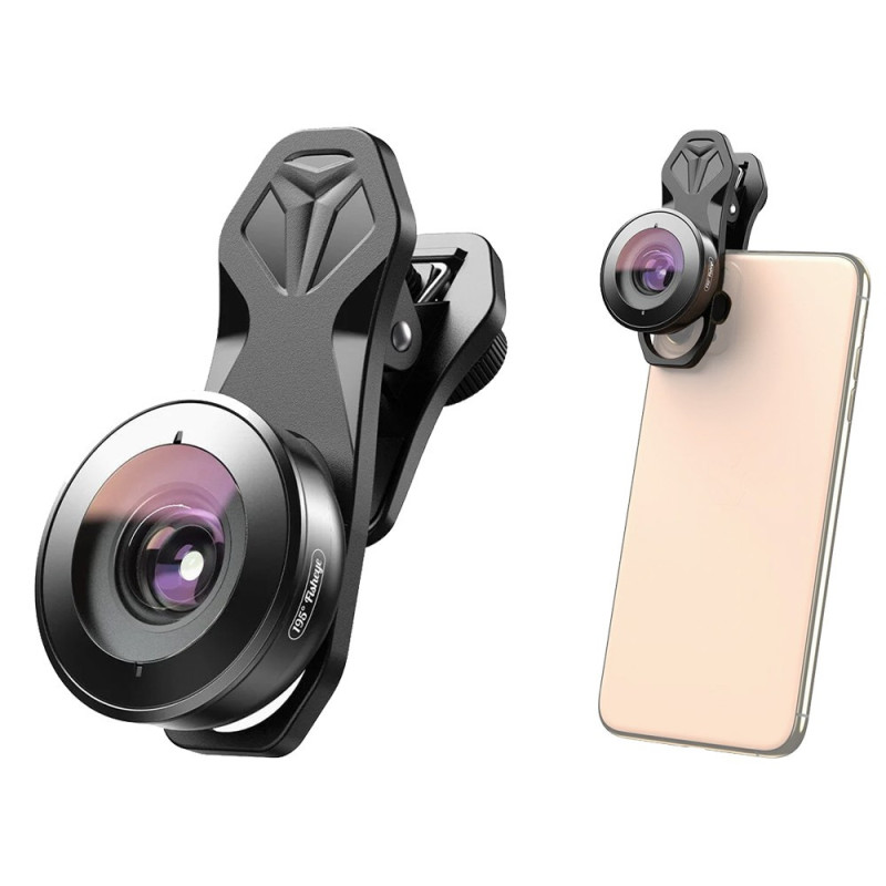 Camera Lens - Apexel APL-HB195F Fish Eye Lens 195° Viewing Angle Universal Clip