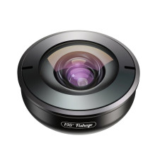 Fotoaparato Objektyvas - Apexel APL-HB195F Fish Eye Lens 195° Matymo Kampas Universalus Klipas