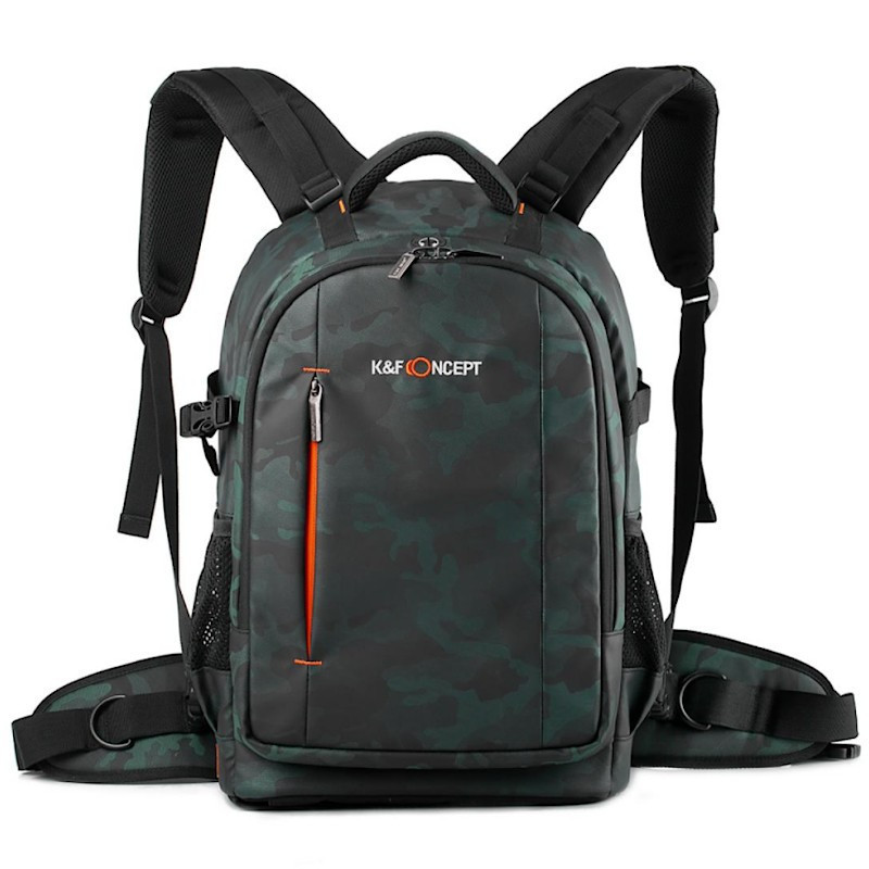 Camera Backpack - KF Concept 'Forest Camo' Spacious 900D Nylon with Rain Cover