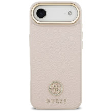 Guess Grained Strass Logo MagSafe iPhone Air Case - Pink