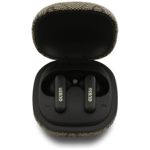 Guess 4G Classic Metal Logo TWS ENC Earphones - Brown