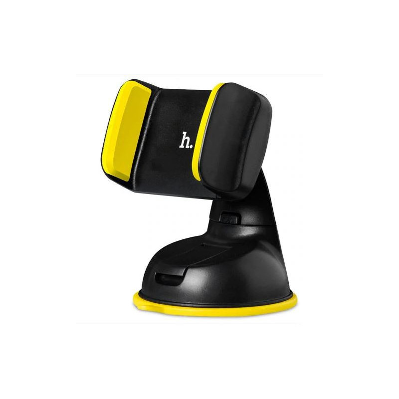 Automobilinis telefono laikiklis Hoco CA5, tvirtinamas prie lango, trumpa-standi kojelė juodas