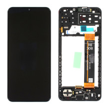 Screen Samsung A135 A13 4G with touch screen and frame original Black (service pack)