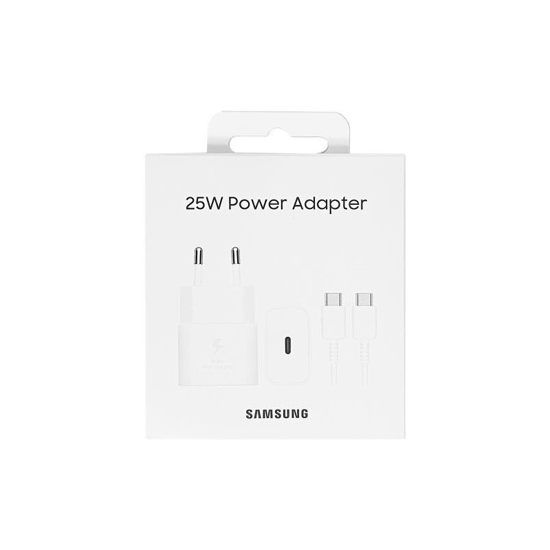 Charger Samsung EP-T2510XWEGEU 25W + USB-C cable white
