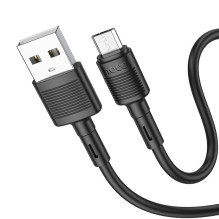 USB kabelis Hoco X83 USB-A to MicroUSB 1.0m juodas USB kabelis Hoco X83 USB-A to MicroUSB 1.0m juodas