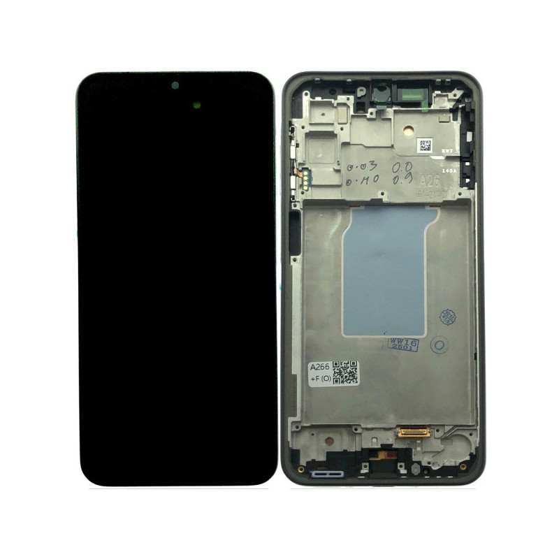 Ekranas Samsung A266 A26 5G su lietimui jautriu stikliuku ir rėmeliu originalus Black (service pack)