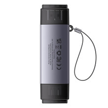 Baseus Lite Series USB-A / USB-C 3.0 SD / TF Card Reader - Gray