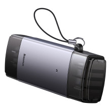 „Baseus Lite“ serijos USB-A / USB-C 3.0 SD / TF kortelių skaitytuvas – pilkas