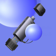 Baseus Lite Series USB-A / USB-C 3.0 SD / TF Card Reader - Gray