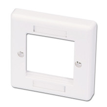 AV Accessory - LINDY Wall Frame Plate for 2 Modules, 86x86mm, White