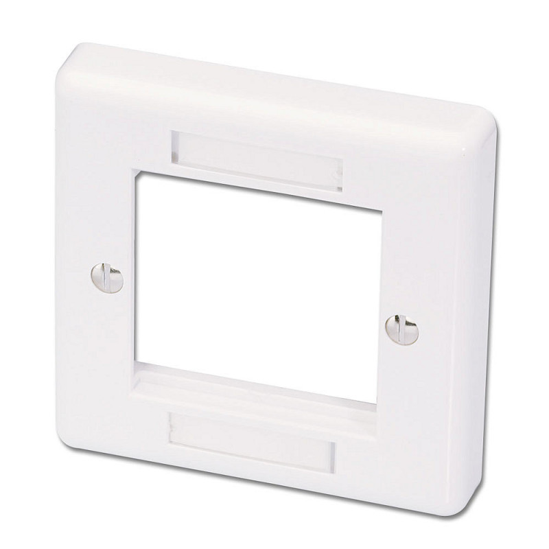 AV Accessory - LINDY Wall Frame Plate for 2 Modules, 86x86mm, White