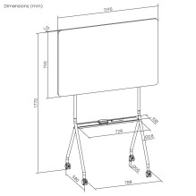 Office Board - Ergo Office ER-306 Magnetic Dry Erase Board 1190x790mm with Shelf