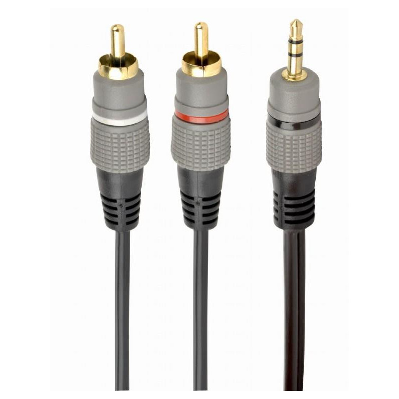 CABLE AUDIO 3.5MM TO 2RCA 2.5M / GOLD CCA-352-2.5M GEMBIRD