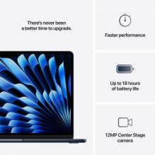 Apple MacBook Air 13.6" Retina M4 16 GB 256 GB SSD EN Midnight MW123ZE / A Nešiojamas kompiuteris