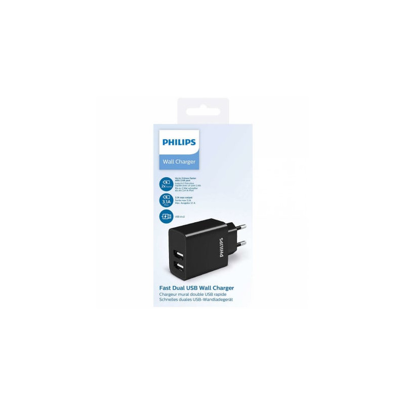 Philips DLP2610 Charger 2xUSB Black