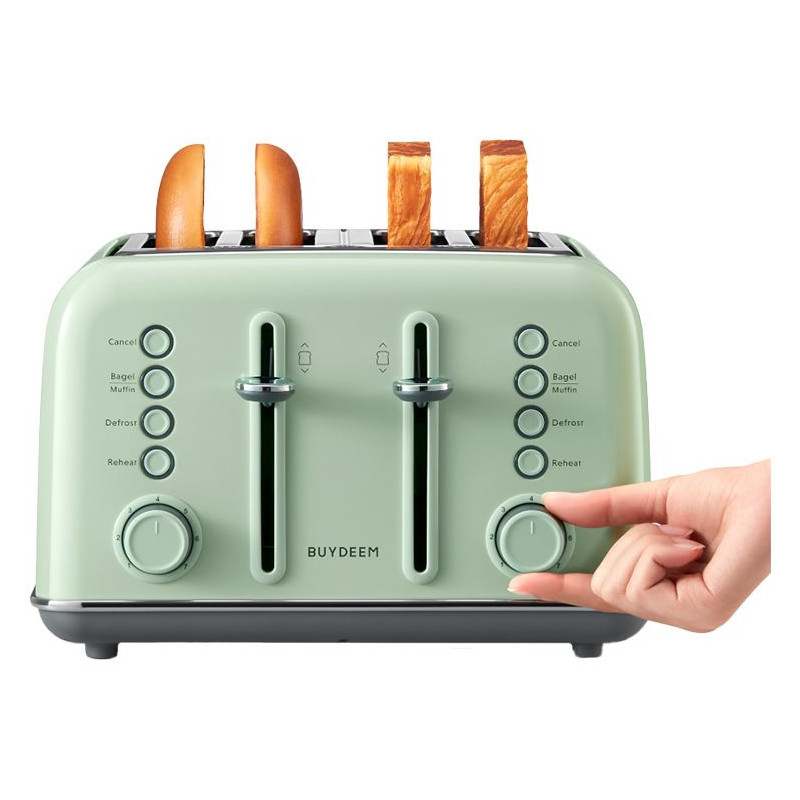 BUYDEEM BUYDEEM 4 Slice Toaster, model DT640E, color Cozy Greenish, EU