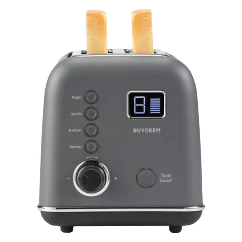BUYDEEM BUYDEEM 2 Slice Automatic Metal Toaster, model DT730E, color Ink Grey, EU