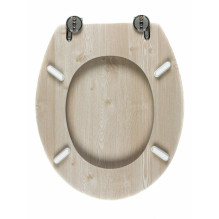 Beldray LA033710WOAKFEU7 Wooden MDF Toilet Seat - White Oak