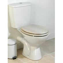 Beldray LA033710WOAKFEU7 Wooden MDF Toilet Seat - White Oak