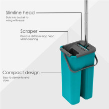 Beldray LA067234FEU7 Flathead Mop &amp; Bucket Set