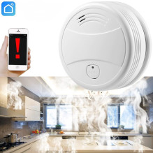 Spring Smart WiFi fotoelektrinis dūmų detektorius, baltas