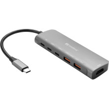 Sandberg 136-65 USB-C Dock HDMI+2xA+2xC+PD100W