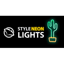 Manta SNL07GNT stiliaus neoninės lemputės CACTUS žalios / geltonos spalvos