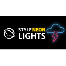 Manta SNL71BL Style Neon Lights CLOUD WITH LIGHTNING Blue-Pink