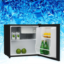 Manta MM515PSL Fridge 46L Silver inox / black