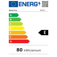 Manta MM515PSL šaldytuvas 46 l sidabro spalvos nerūdijantis plienas / juodas