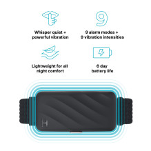 Homedics SS-WB100BK-WW WakeBand, Your Silent Alarm, Black