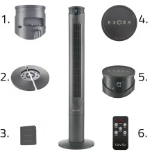 „Lovio LVTF101N24C-TI“ bokšto ventiliatorius „AirWave Titan“