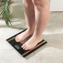 Salter SA00550BGCFAS Glass Analyser Bathroom Scale Black / Gold