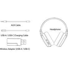 Subsonic Vektra Wireless Headset White