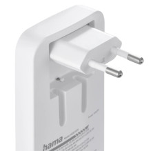 Hama 00201976 plokščias įkroviklis 220V su 2xUSB-C / USB-A 65W baltas
