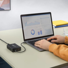 Hama 00201979 Charging Station With USB-C / USB-A 65 W Black