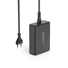 Hama 00201978 Įkrovimo stotelė su 3xUSB-C / 2xUSB-A 140 W juoda