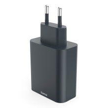 Hama 08644500 65W PD Wall Charger 2x USB-C USB-A Fast Charging ECOSENTIAL