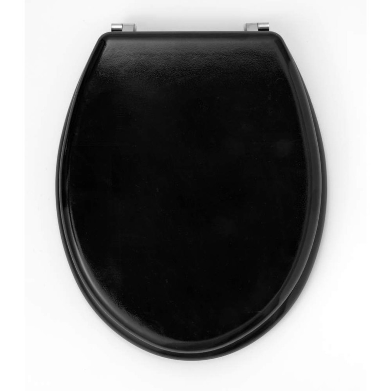 Beldray LA032355BLKTSF Black Wooden Toilet Seat
