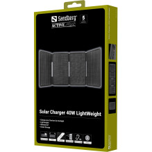 Sandberg 421-20 Solar Charger 40W LightWeight, USB-A, USB-C PD + DC outputs