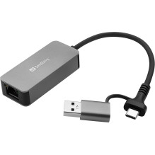 Sandberg 136-68 USB-C / A 2.5 GbE RJ45 Adapter, 2.5 Gigabit Ethernet on USB-C Sandberg 136-68 USB-C / A 2.5 GbE RJ45 Adapter, 2.5 Gigabit Ethernet on USB-C