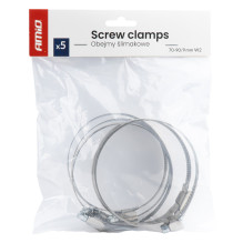 Sliekinės spaustukai 5 vnt. 70-90 mm / 9 mm W2 AMIO-04591