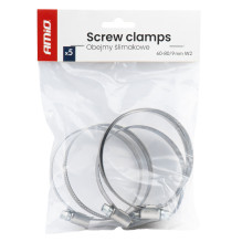 Sliekinės spaustukai 5 vnt. 60-80 mm / 9 mm W2 AMIO-04590